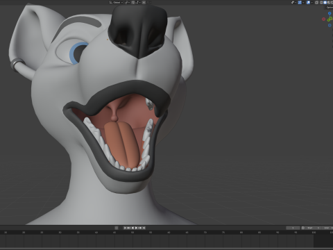 Thomas Anthro Husky 3D Model