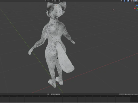 Thomas Anthro Husky 3D Model
