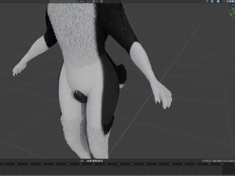 Thomas Anthro Husky 3D Model