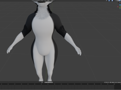 Thomas Anthro Husky 3D Model