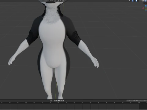 Thomas Anthro Husky 3D Model
