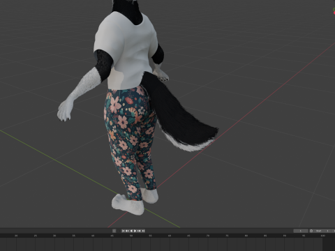 Thomas Anthro Husky 3D Model