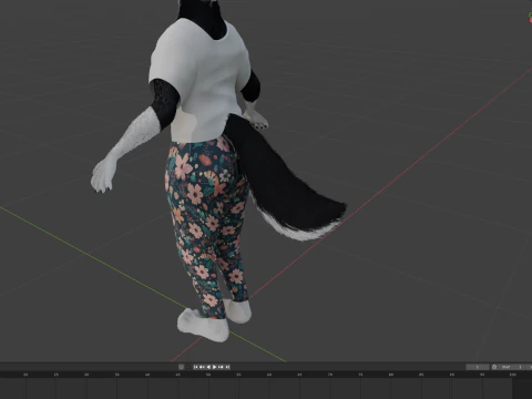 Thomas Anthro Husky 3D Model