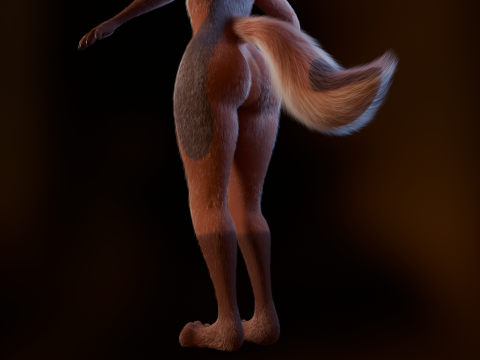 Nakami Anthro Fox Modello 3D