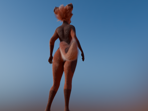 Nakami Anthro Fox Modello 3D