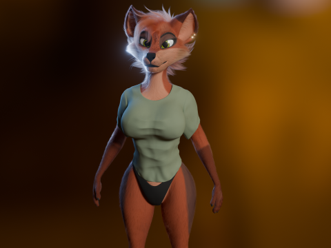 Nakami Anthro Fox Modello 3D