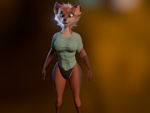 Nakami Anthro Fox Modello 3D