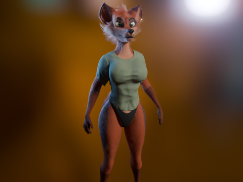 Nakami Anthro Fox Modello 3D