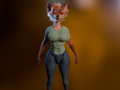 Nakami Anthro Fox Modello 3D