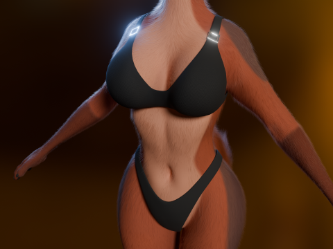 Nakami Anthro Fox Modello 3D