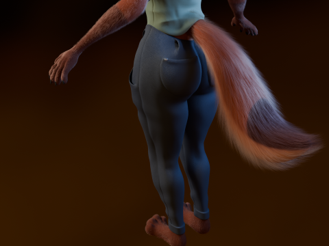 Nakami Anthro Fox Modello 3D