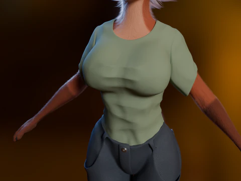 Nakami Anthro Fox Modello 3D