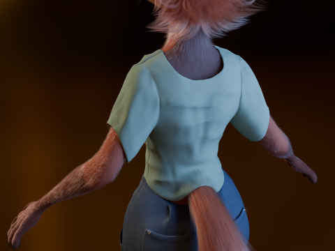 Nakami Anthro Fox Modello 3D