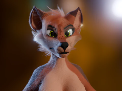 Nakami Anthro Fox Modello 3D