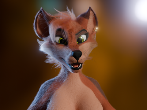 Nakami Anthro Fox Modello 3D