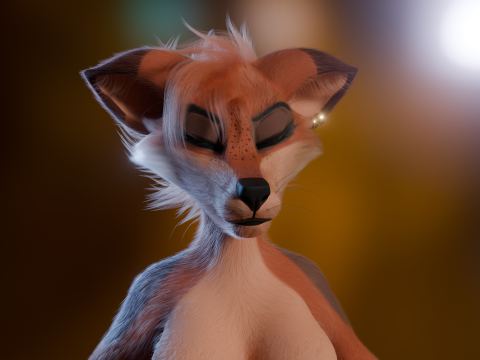 Nakami Anthro Fox Modello 3D