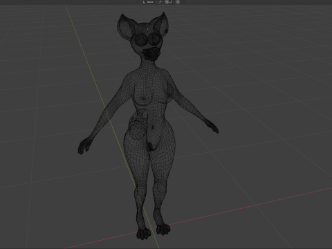 Nakami Anthro Fox Modello 3D