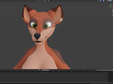 Nakami Anthro Fox Modello 3D