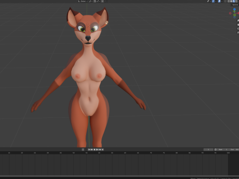 Nakami Anthro Fox Modello 3D