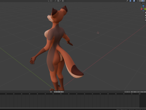 Nakami Anthro Fox Modello 3D