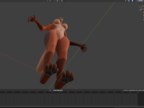 Nakami Anthro Fox Modello 3D