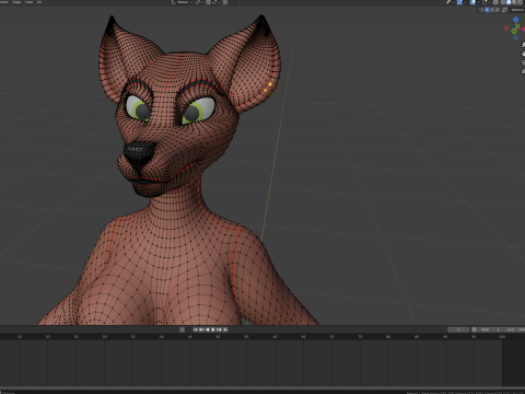 Nakami Anthro Fox Modello 3D