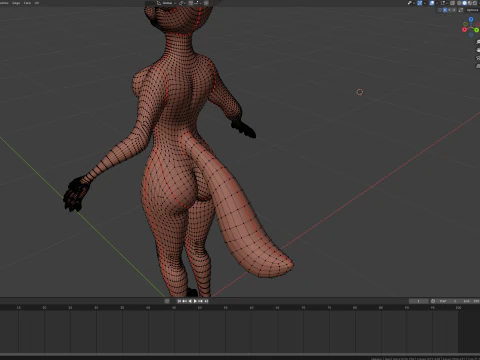 Nakami Anthro Fox Modello 3D