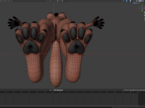 Nakami Anthro Fox Modello 3D