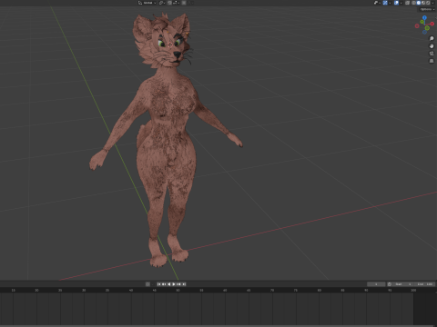 Nakami Anthro Fox Modello 3D