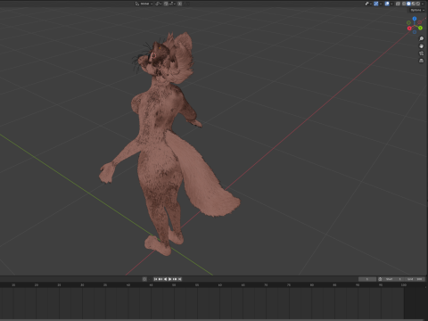 Nakami Anthro Fox Modello 3D