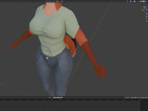 Nakami Anthro Fox Modello 3D