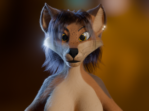 Natsuki Anthro Fox 3D Model