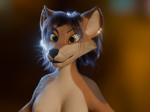 Natsuki Anthro Fox 3D Model