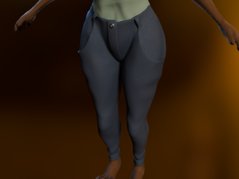Natsuki Anthro Fox 3D Model
