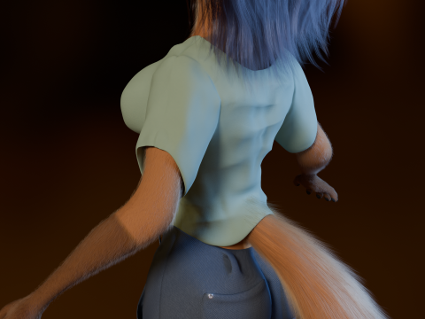 Natsuki Anthro Fox 3D Model
