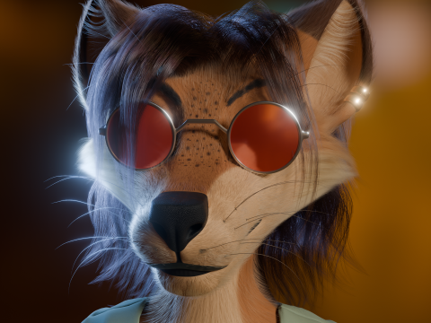 Natsuki Anthro Fox 3D Model