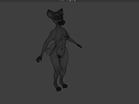 Natsuki Anthro Fox 3D Model