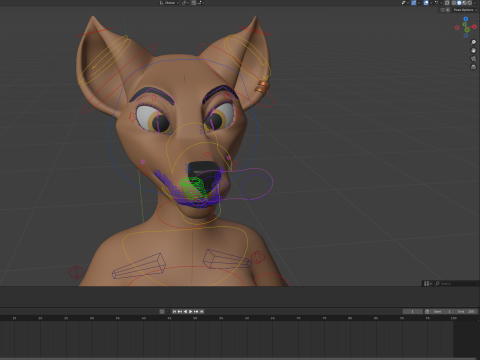 Natsuki Anthro Fox 3D Model