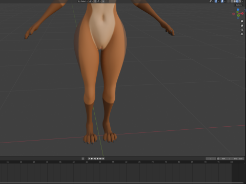 Natsuki Anthro Fox 3D Model