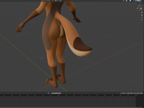 Natsuki Anthro Fox 3D Model