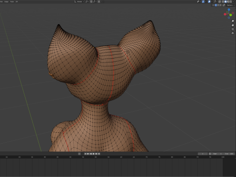 Natsuki Anthro Fox 3D Model
