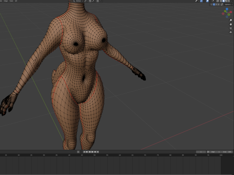 Natsuki Anthro Fox 3D Model