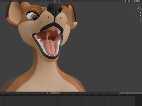 Natsuki Anthro Fox 3D Model