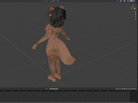 Natsuki Anthro Fox 3D Model