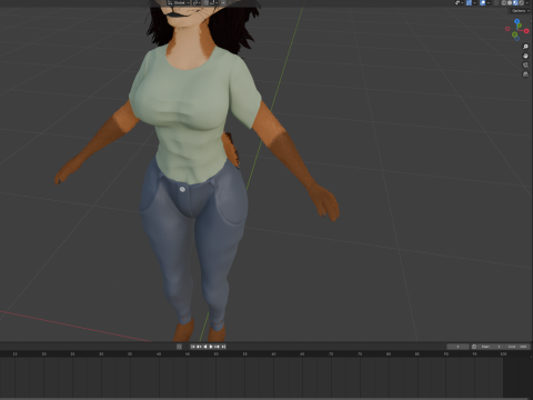 Natsuki Anthro Fox 3D Model