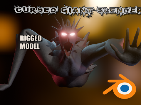 Giant Cursed Slender Entity 3D Модель
