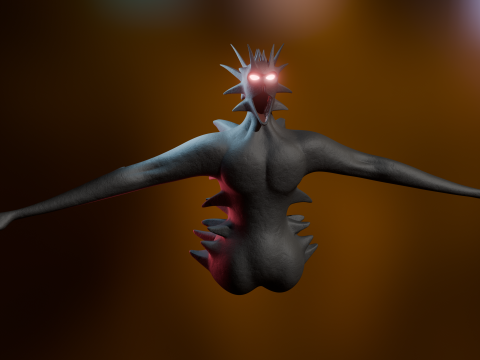 Giant Cursed Slender Entity 3Dモデル
