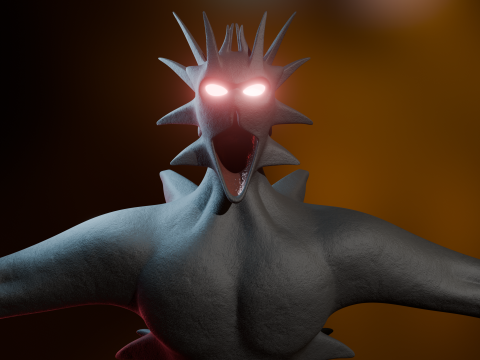 Giant Cursed Slender Entity 3Dモデル