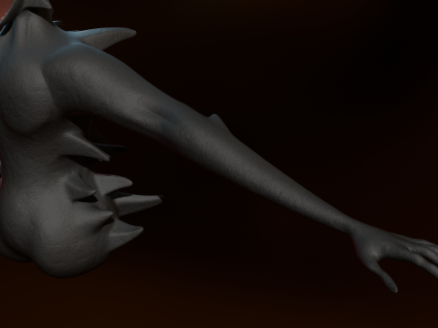 Giant Cursed Slender Entity 3Dモデル