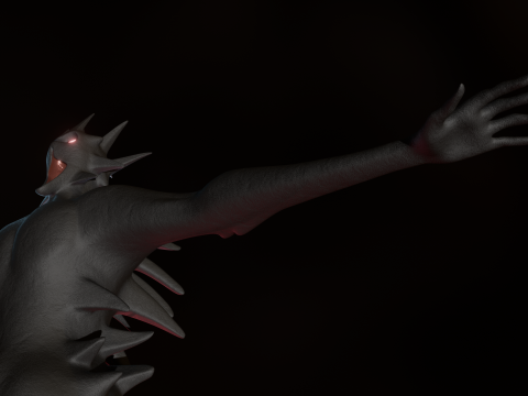 Giant Cursed Slender Entity 3Dモデル